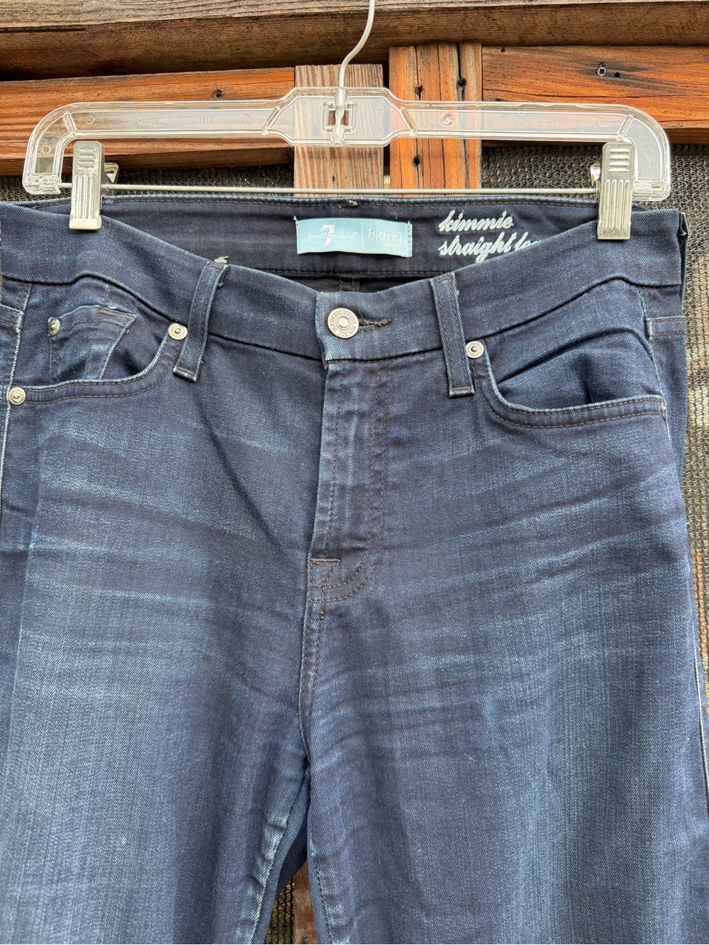 7 For All Mankind Slim Straight Women’s Jeans - Dark Blue Wash Size 28
